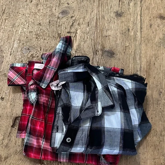 Victoria's Secret Red and Black Plaid night shirts nwt.size xl - Picture 7 of 7